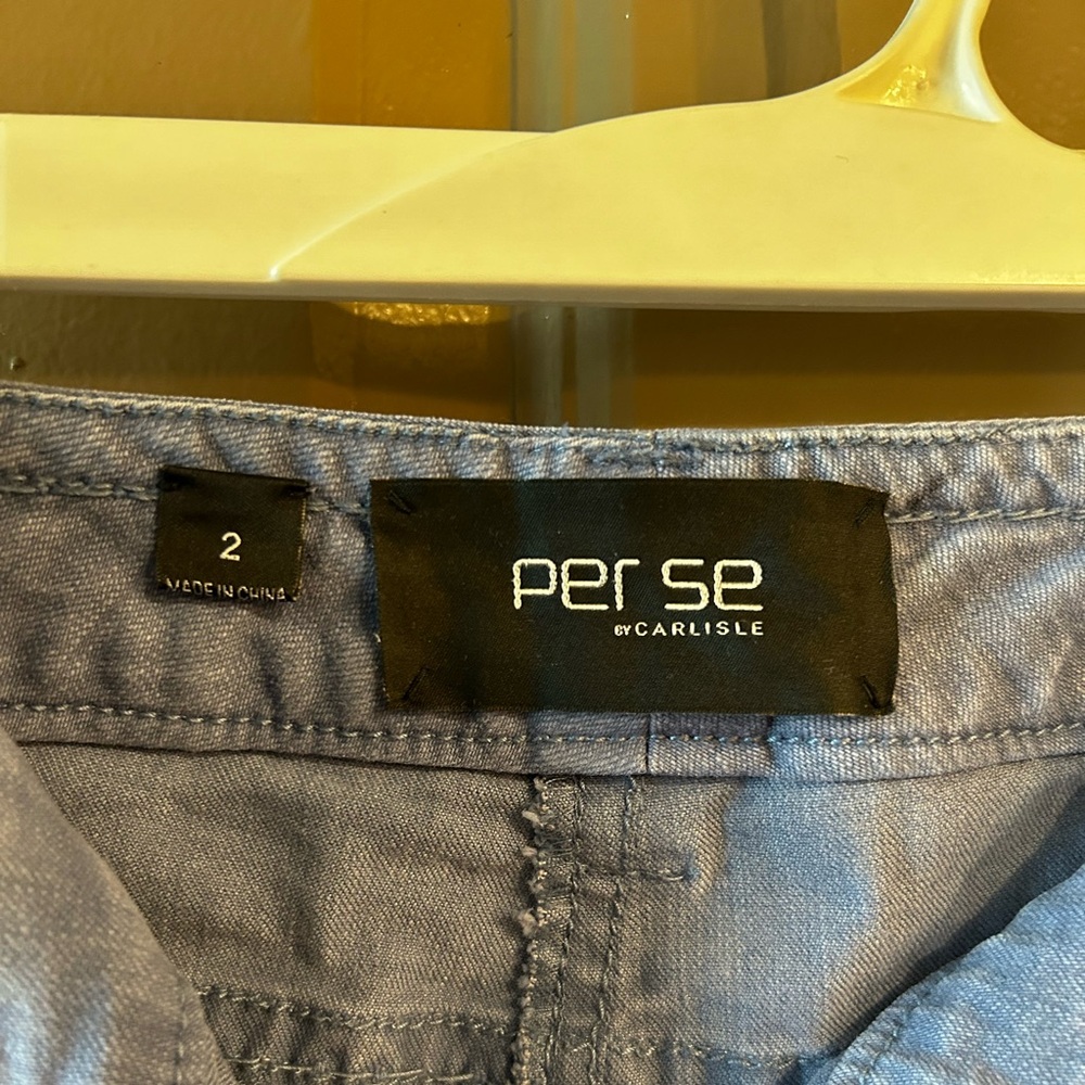 Light blue Per Se by Carlisle jeans. Mid rise style.